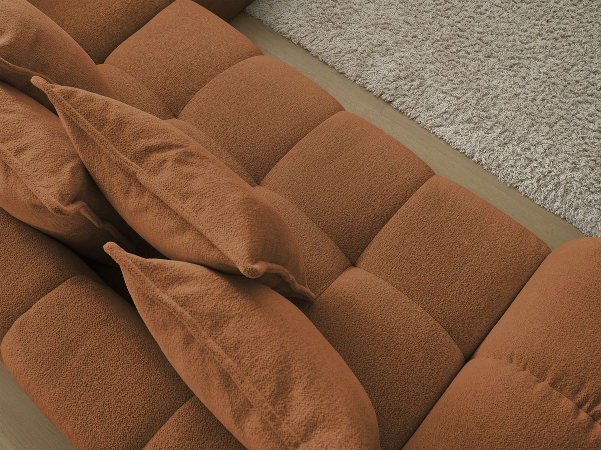 Canapé d'angle L convertible coffre EVEREST tissu chiné