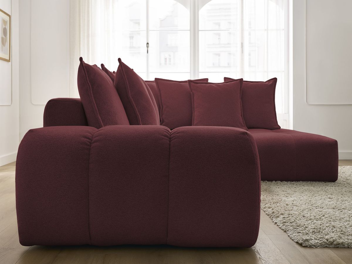 Canapé d'angle L convertible coffre EVEREST tissu chiné