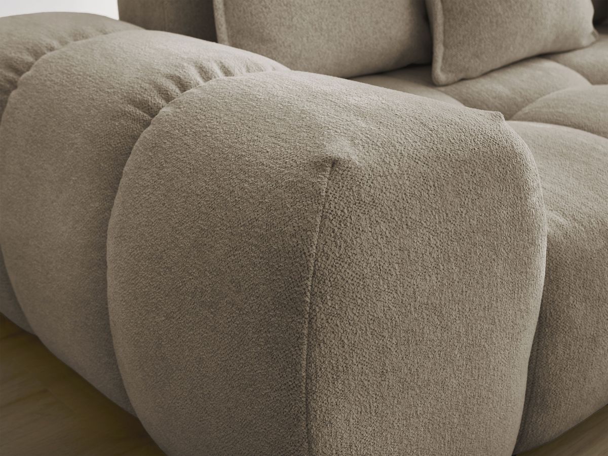 Canapé d'angle L convertible coffre EVEREST tissu chiné
