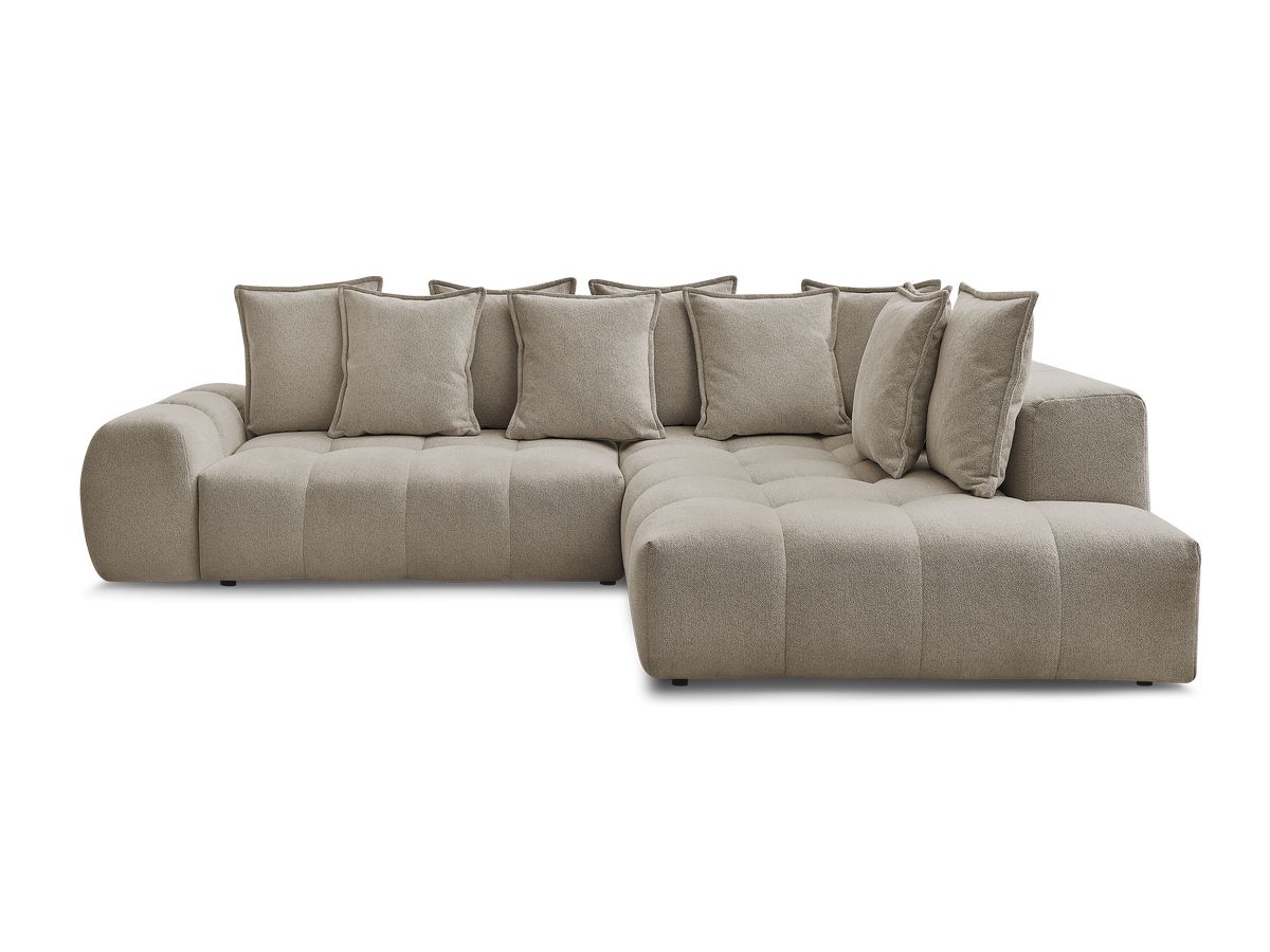 Canapé d'angle L convertible coffre EVEREST tissu chiné