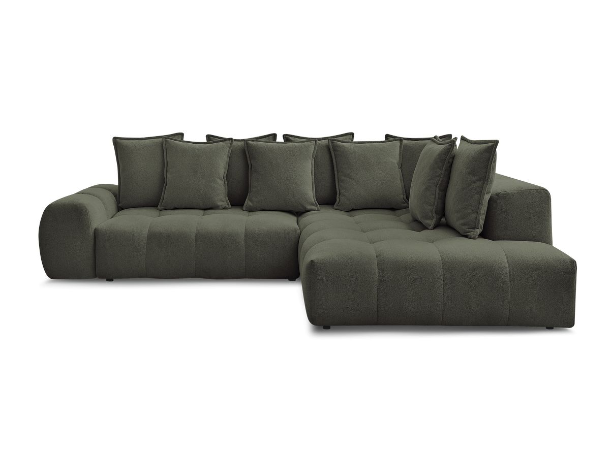 Canapé d'angle L convertible coffre EVEREST tissu chiné