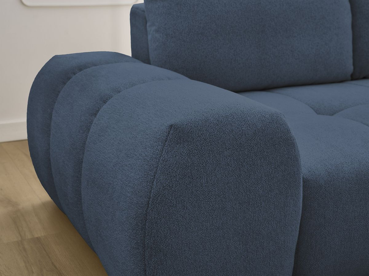 Canapé d'angle convertible coffre EVEREST tissu chiné
