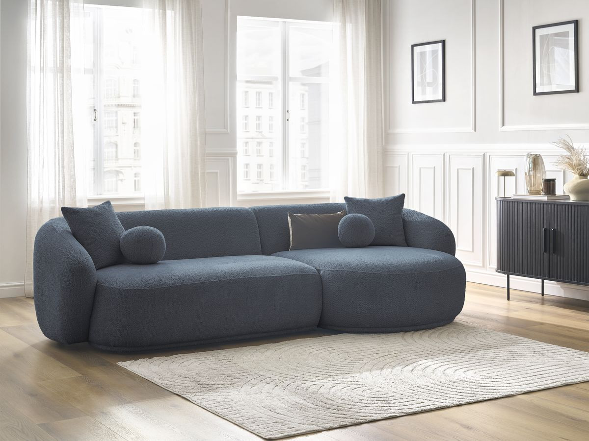 Canapé d'angle ASHLEY bleu foncé