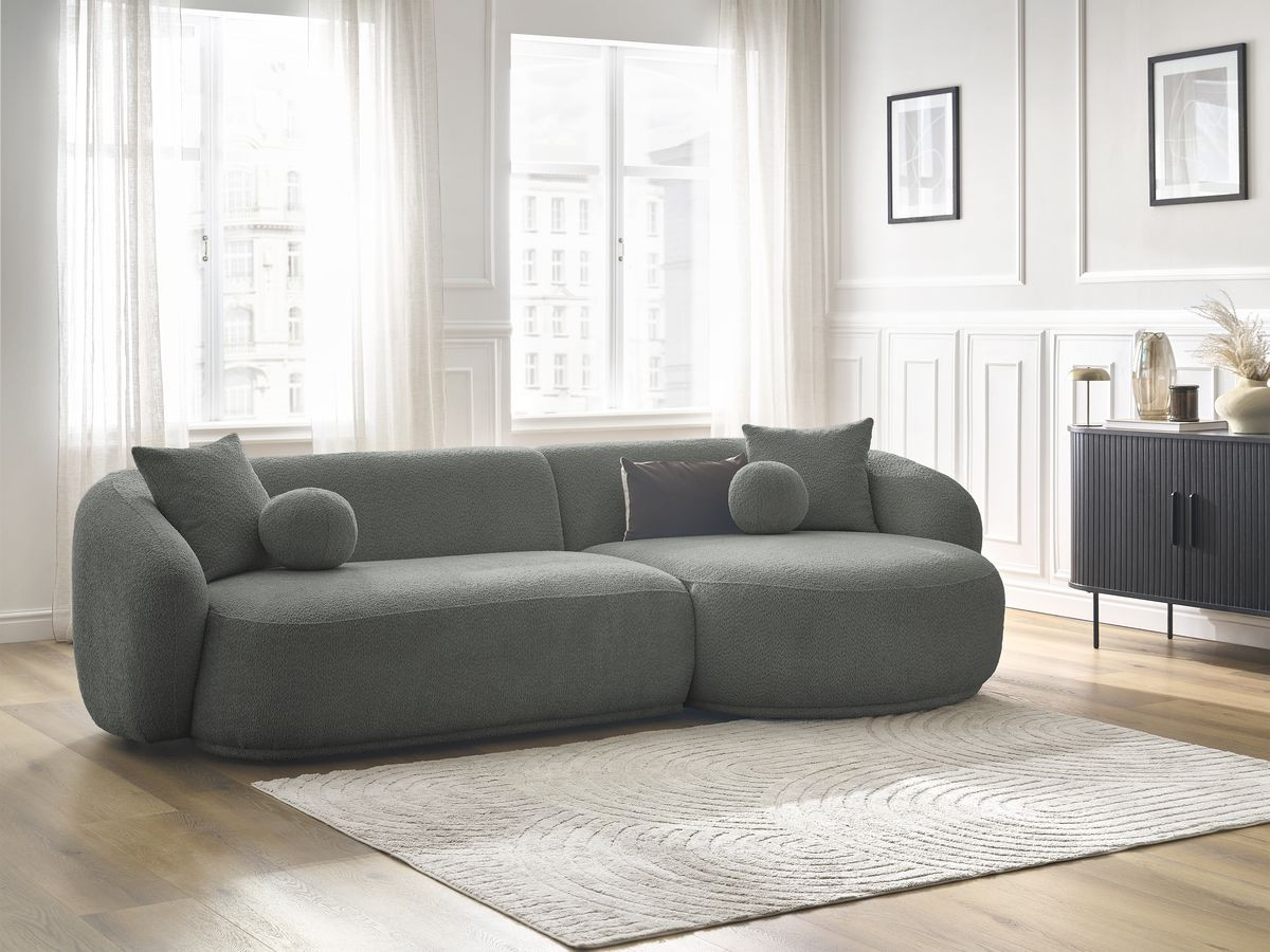 Canapé d'angle ASHLEY gris foncé