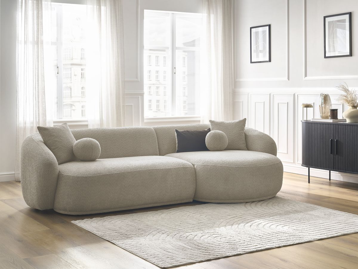 Canapé d'angle ASHLEY taupe