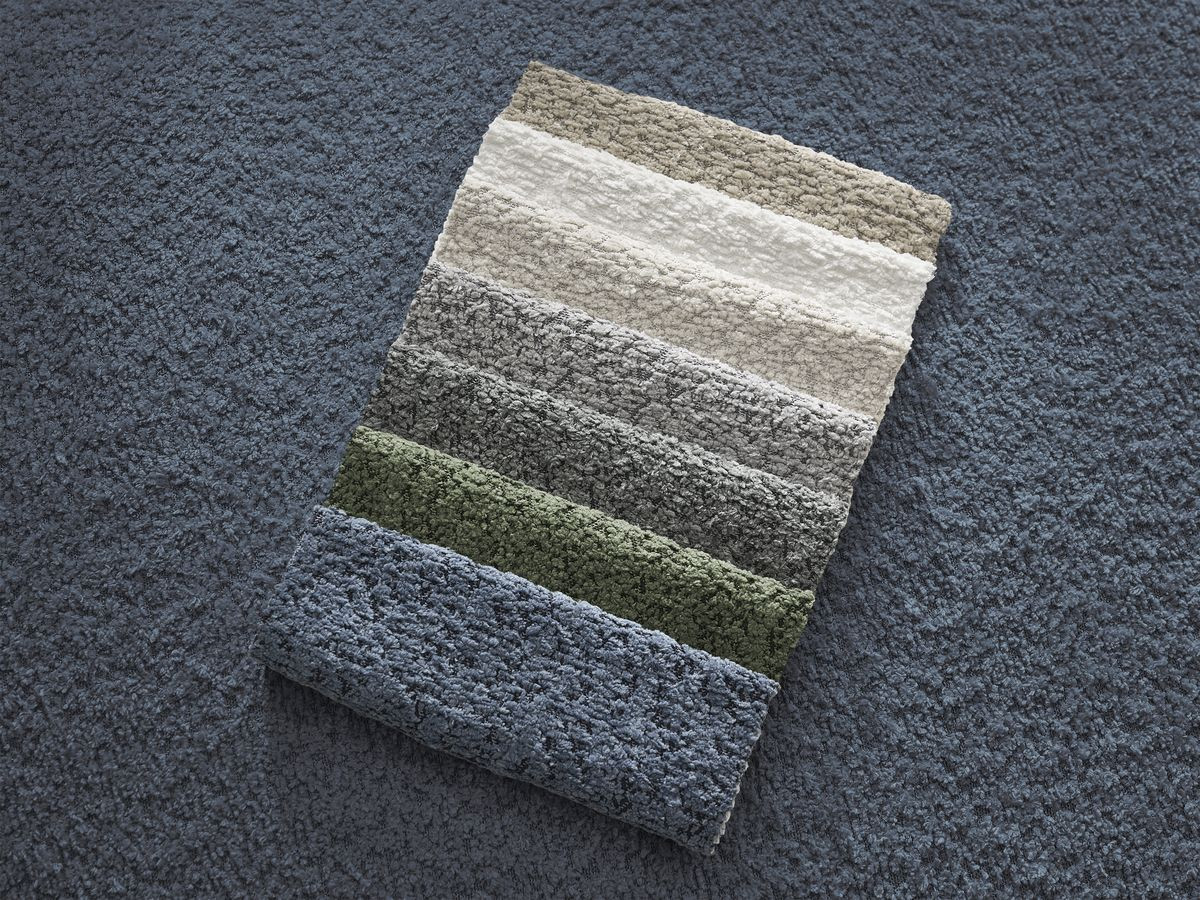 Canapé d'angle ASHLEY avec pouf bleu foncé — vue 4