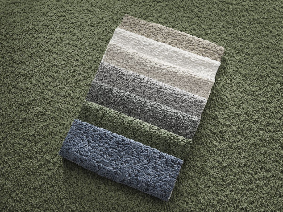 Canapé d'angle ASHLEY avec pouf vert — vue 4