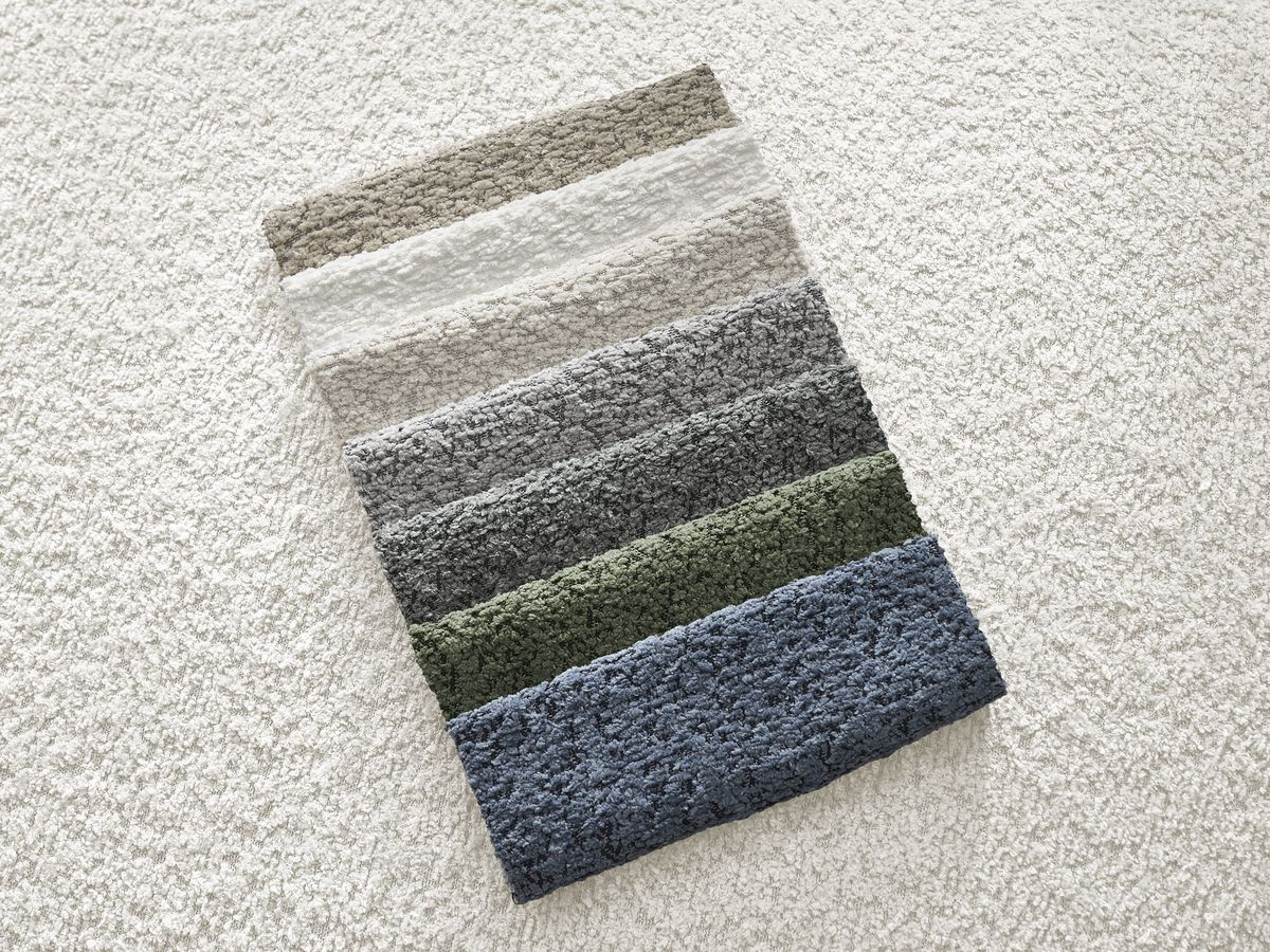 Canapé d'angle ASHLEY avec pouf blanc — vue 4