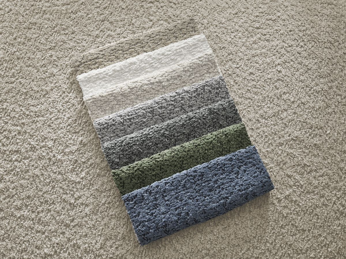 Canapé d'angle fixe ASHLEY avec pouf taupe angle gauche BOBOCHIC 4 places - Vue supplémentaire 2