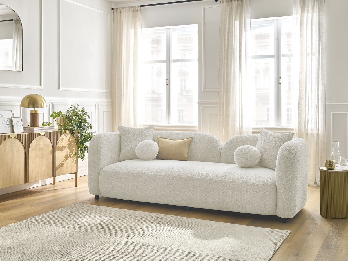 Canapé droit 3 places HAILEY beige