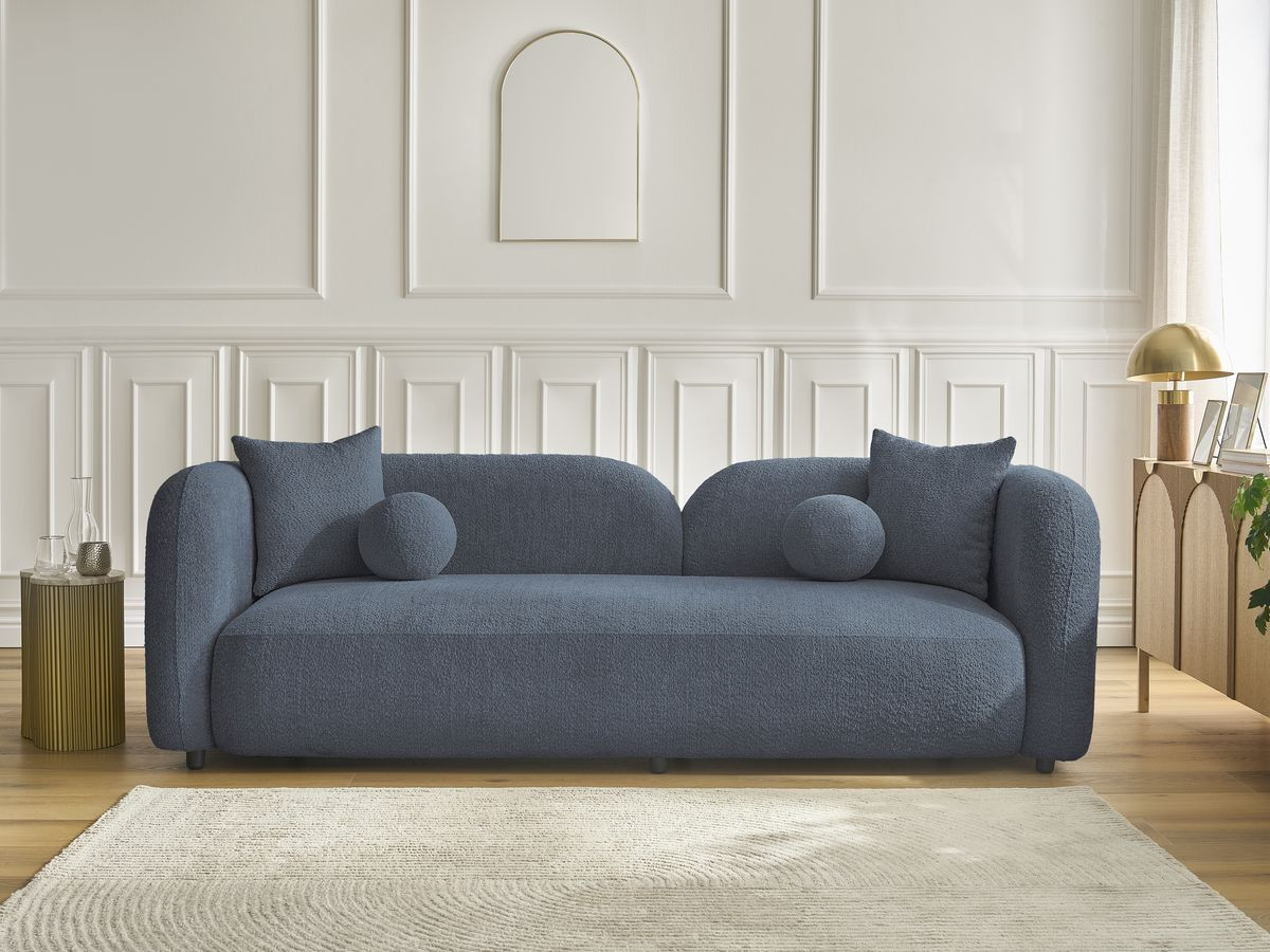 Canapé droit 3 places HAILEY bleu foncé — vue 5