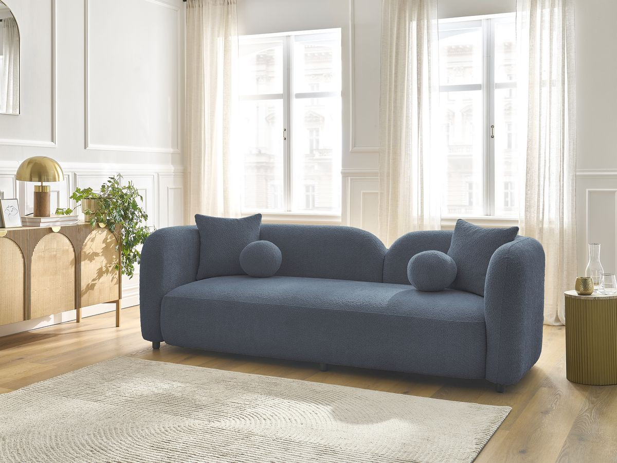 Canapé droit 3 places HAILEY bleu foncé — vue 6