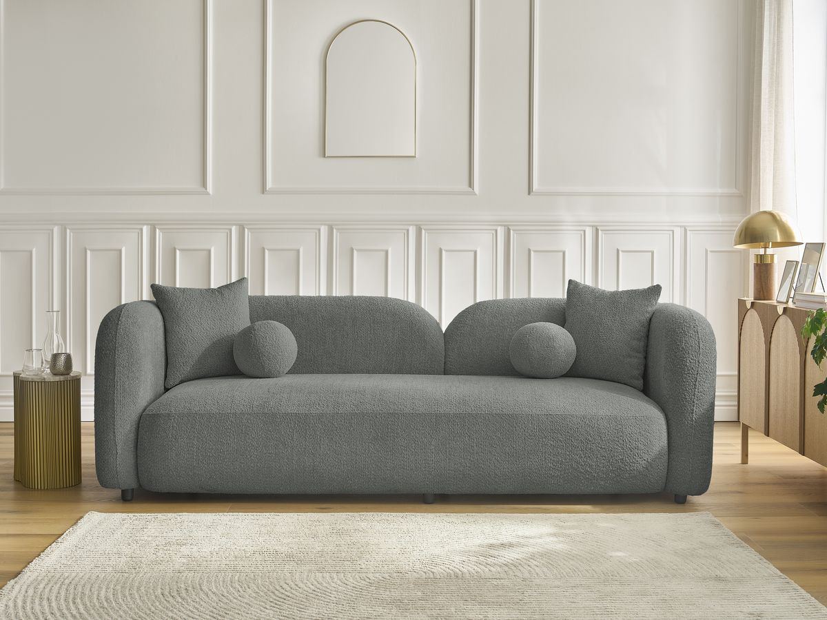 Canapé droit 3 places HAILEY gris foncé — vue 5