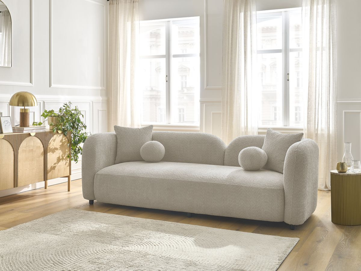 Canapé droit 3 places HAILEY taupe — vue 6