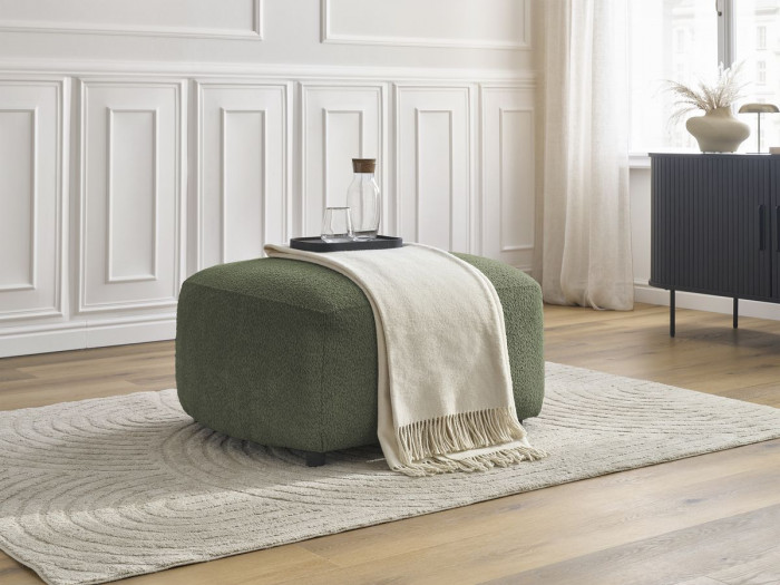 Pouf ASHLEY tissu bouclette