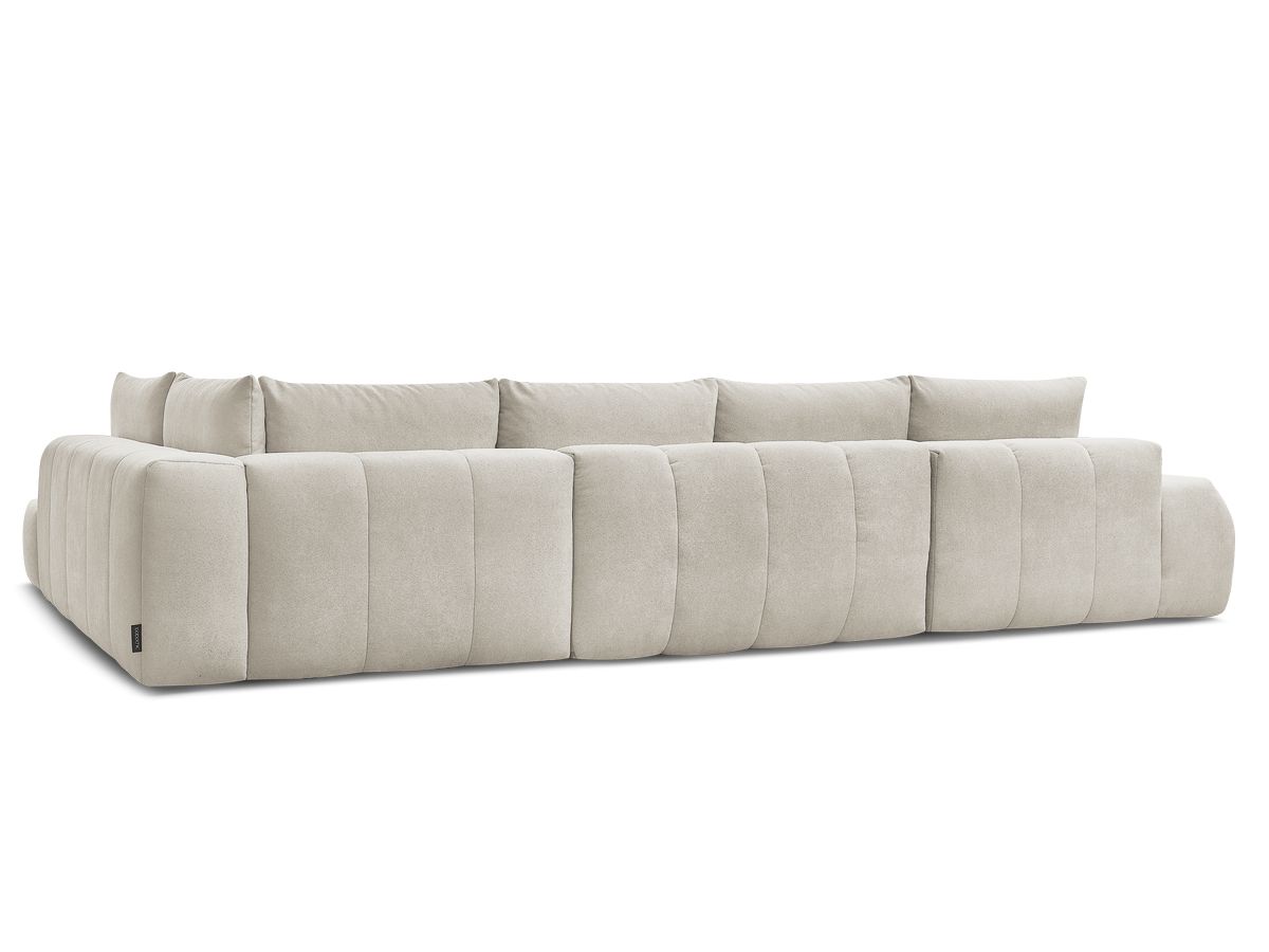Canapé panoramique convertible coffre EVEREST tissu texturé