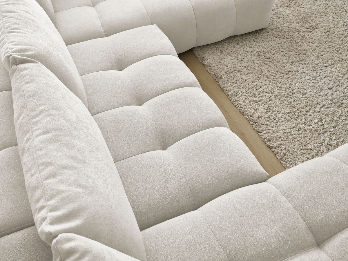 Canapé panoramique convertible coffre EVEREST tissu texturé