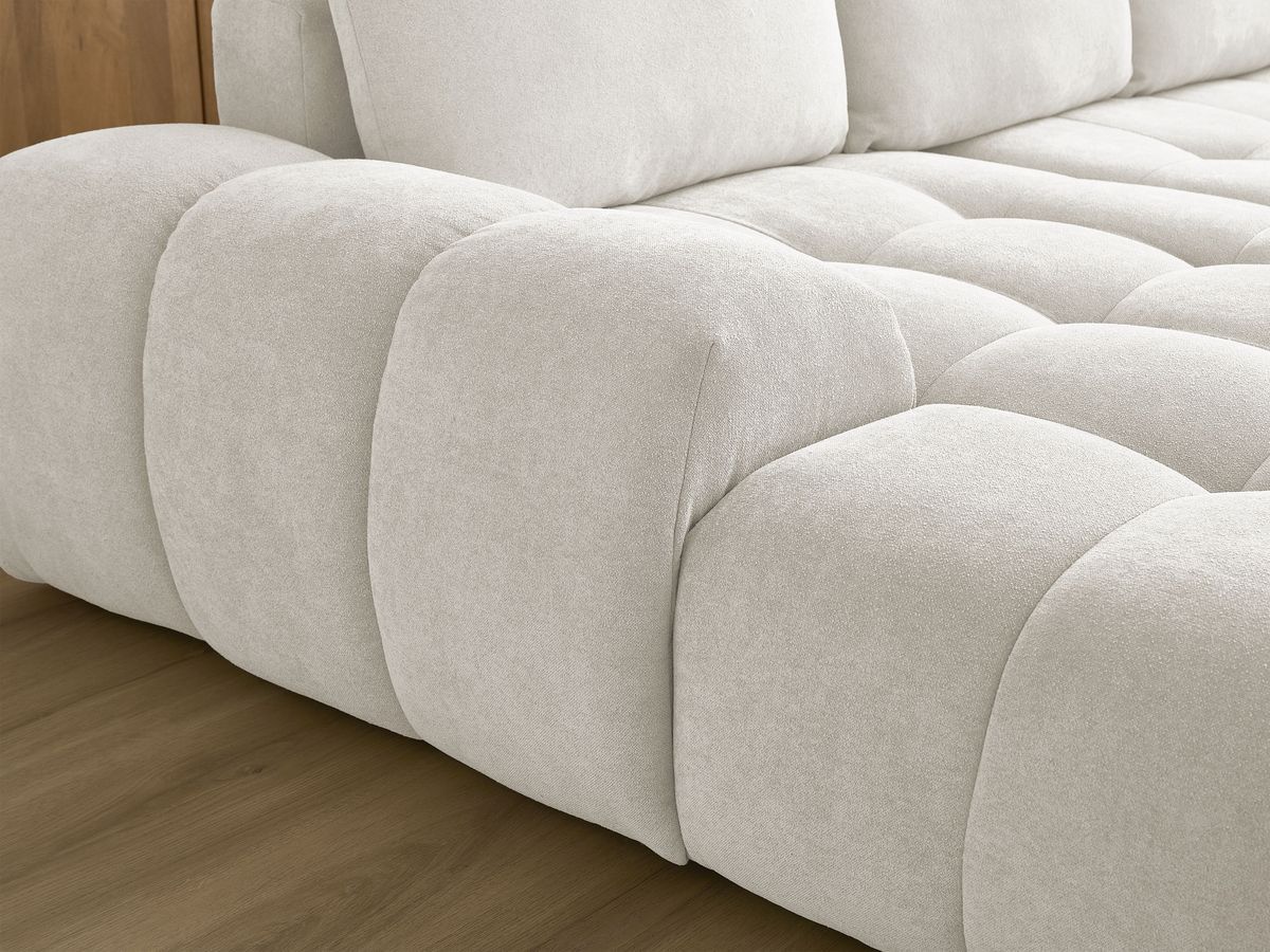 Canapé panoramique convertible coffre EVEREST tissu texturé