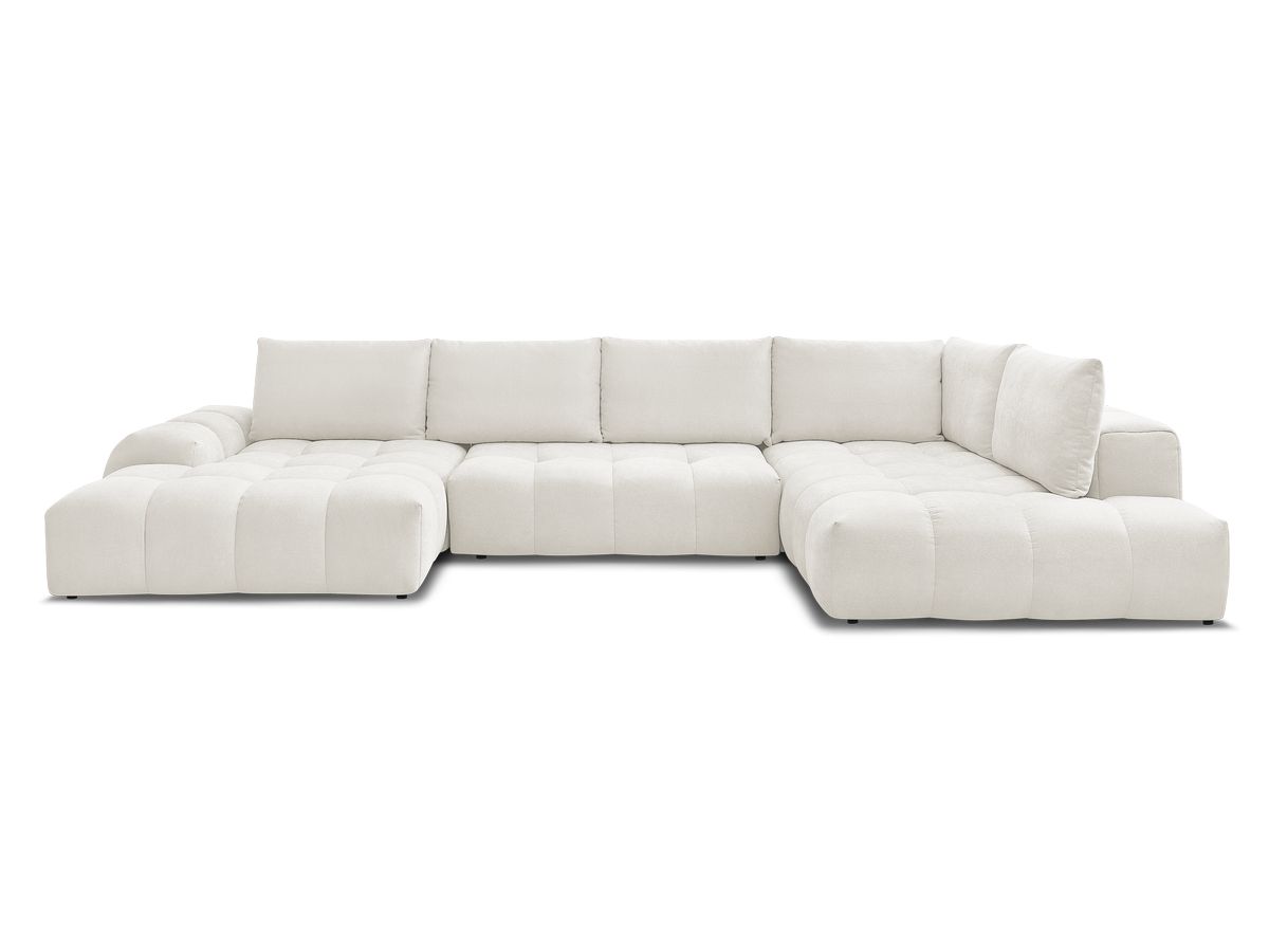 Canapé panoramique convertible coffre EVEREST tissu texturé