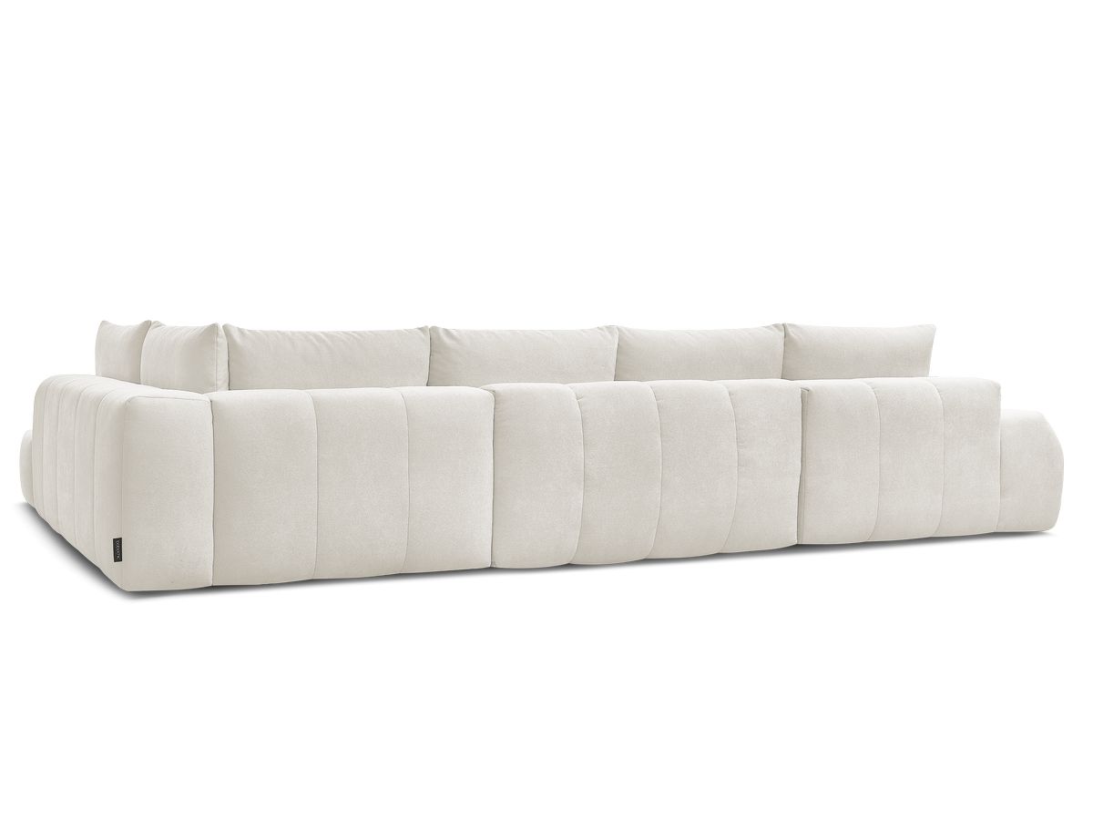 Canapé panoramique convertible coffre EVEREST tissu texturé