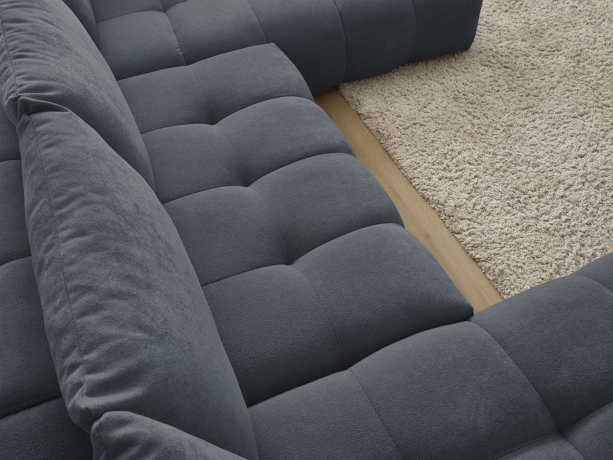 Canapé panoramique convertible coffre EVEREST tissu texturé