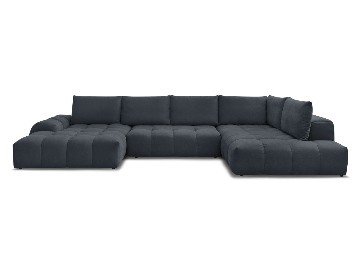 Canapé panoramique convertible coffre EVEREST tissu texturé