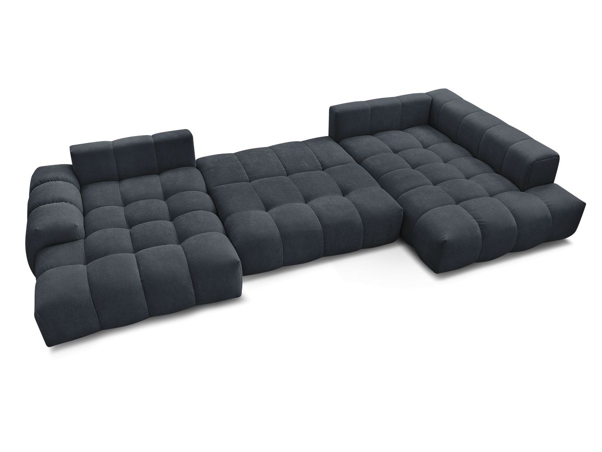 Canapé panoramique convertible coffre EVEREST tissu texturé