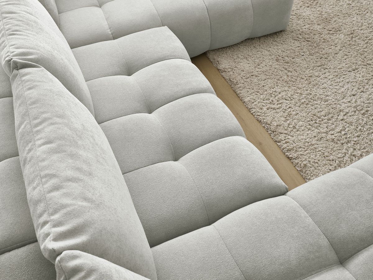Canapé panoramique convertible coffre EVEREST tissu texturé