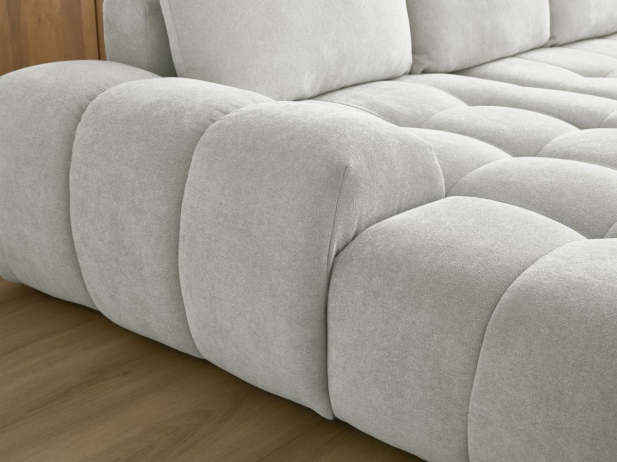 Canapé panoramique convertible coffre EVEREST tissu texturé