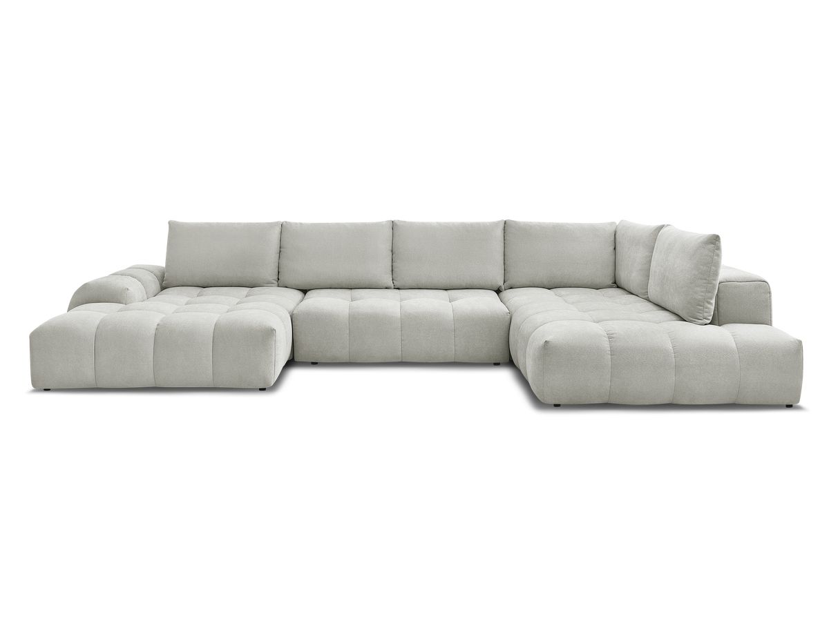 Canapé panoramique convertible coffre EVEREST tissu texturé