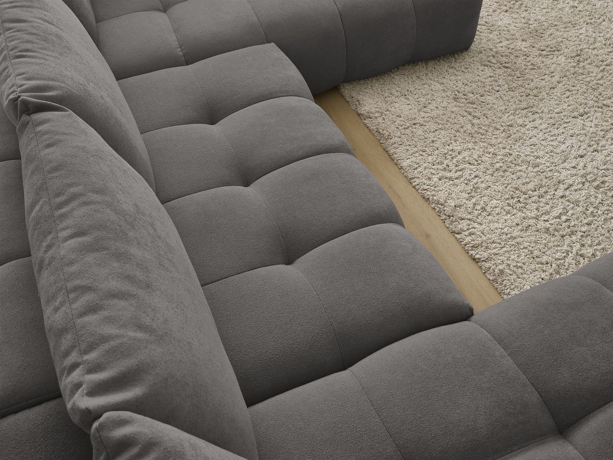 Canapé panoramique convertible coffre EVEREST tissu texturé