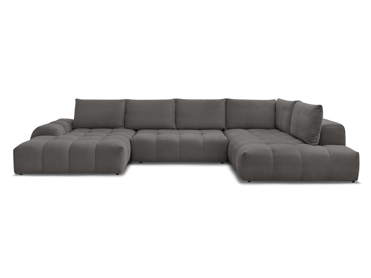 Canapé panoramique convertible coffre EVEREST tissu texturé