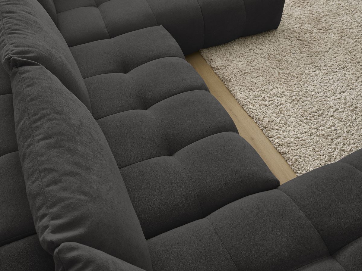 Canapé panoramique convertible coffre EVEREST tissu texturé