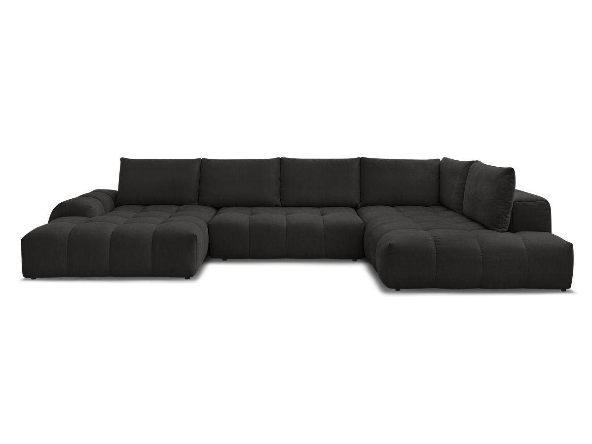 Canapé panoramique convertible coffre EVEREST tissu texturé