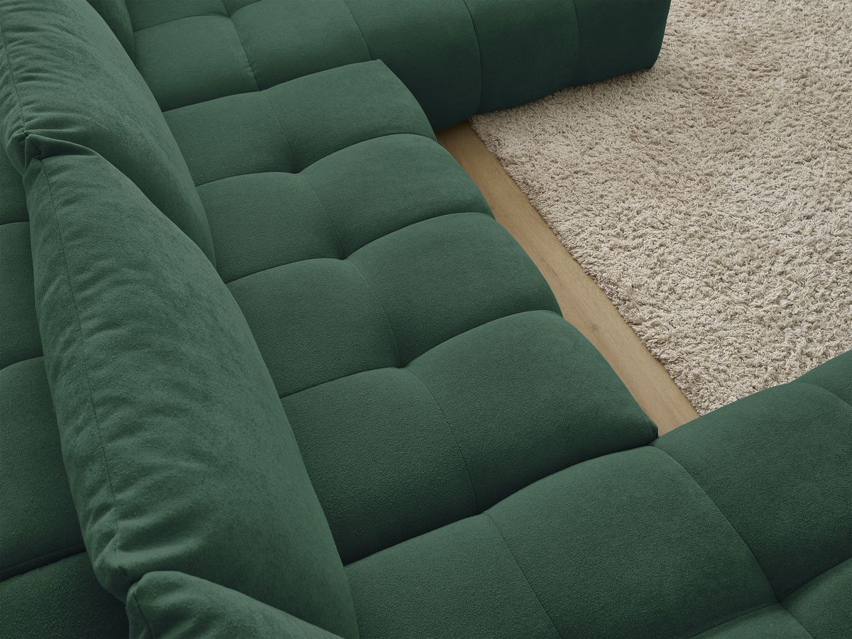 Canapé panoramique convertible coffre EVEREST tissu texturé