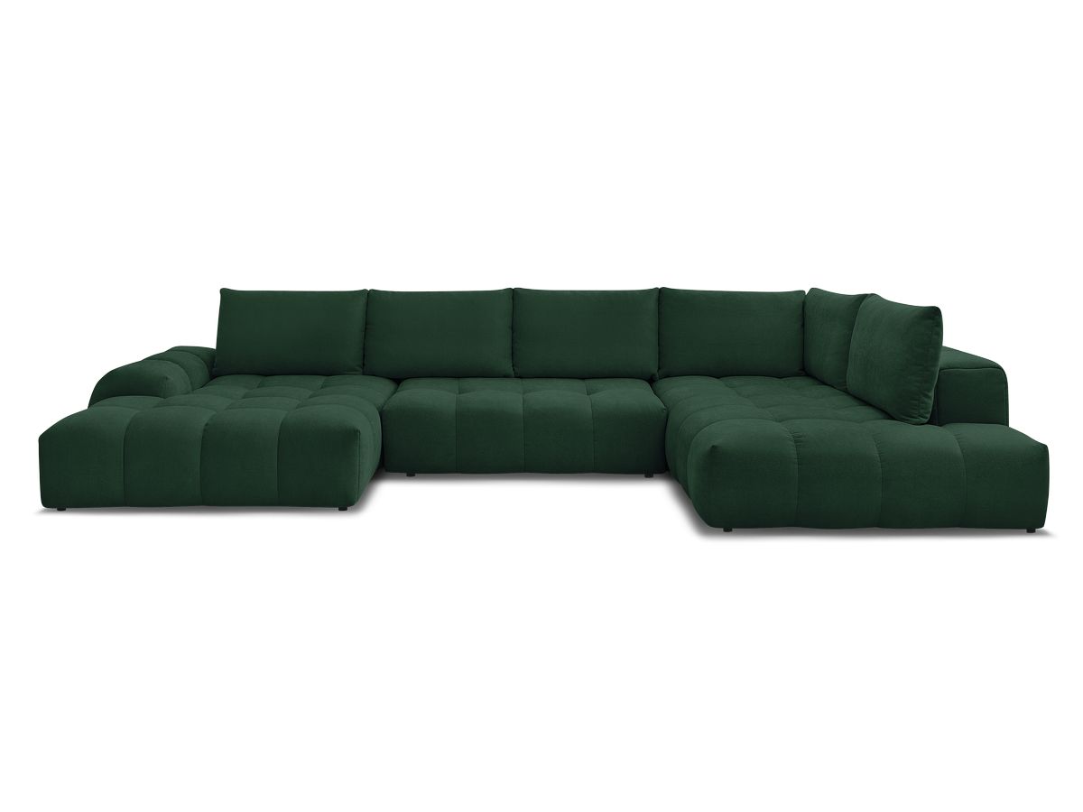 Canapé panoramique convertible coffre EVEREST tissu texturé