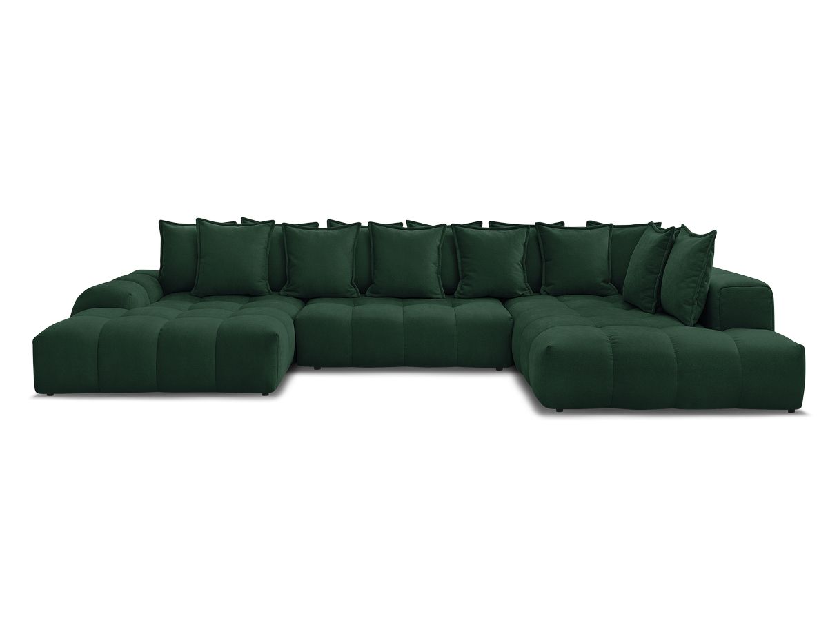 Canapé panoramique convertible coffre EVEREST tissu texturé