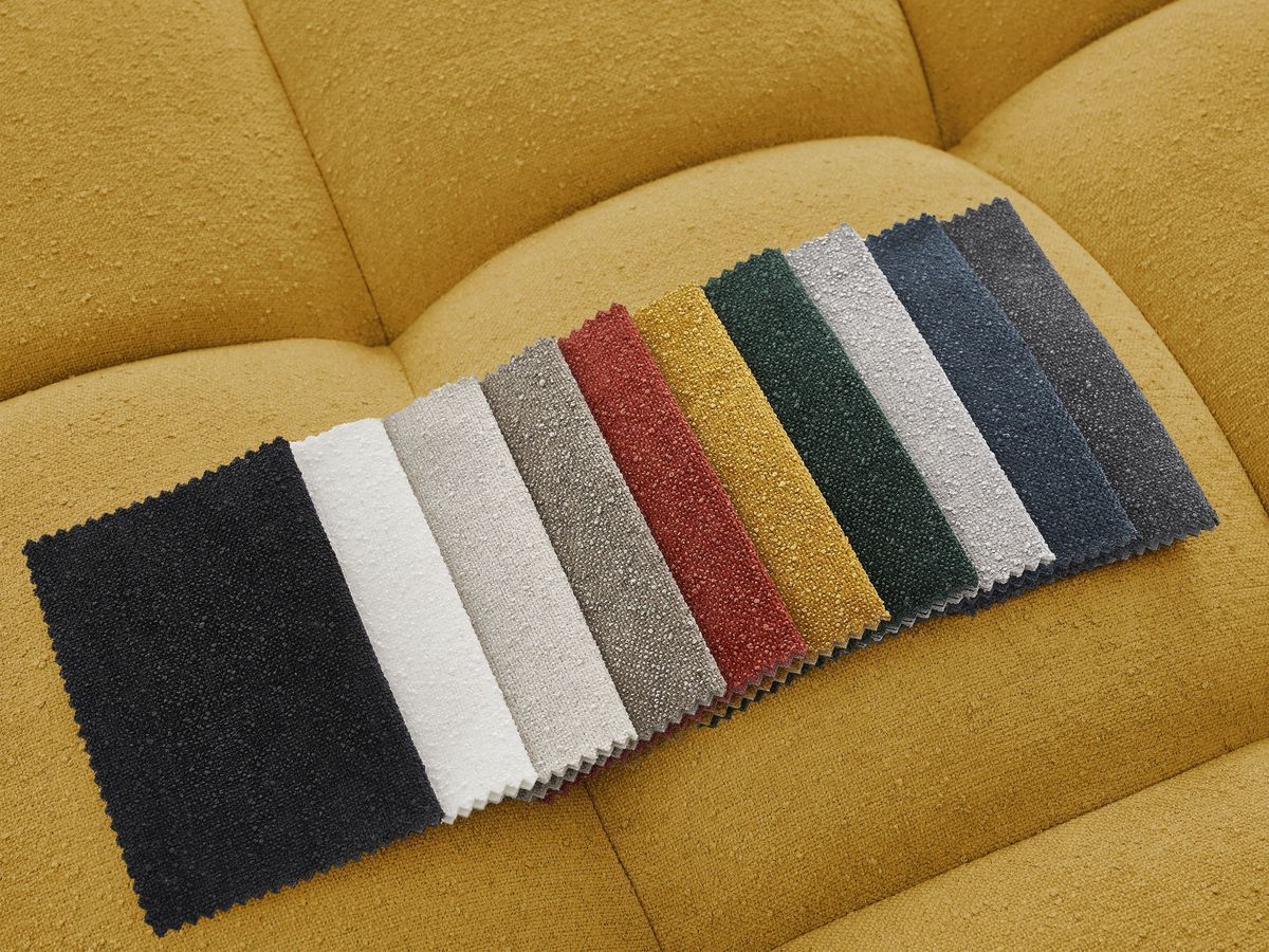 Canapé panoramique convertible coffre EVEREST tissu texturé
