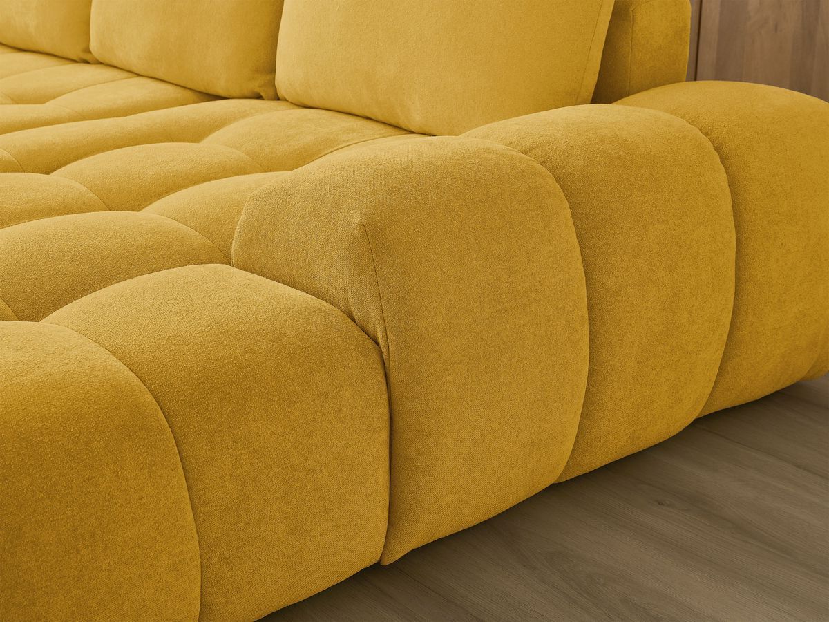 Canapé panoramique convertible coffre EVEREST tissu texturé