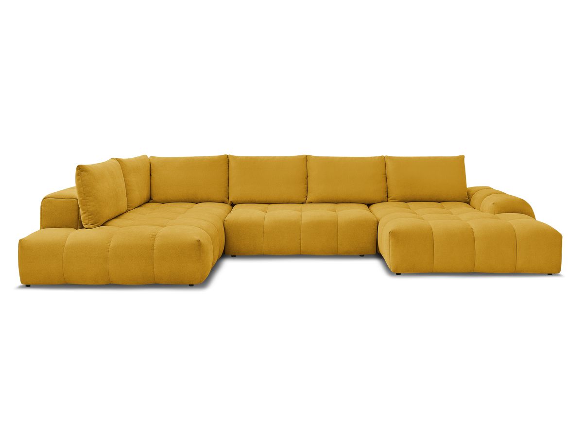 Canapé panoramique convertible coffre EVEREST tissu texturé