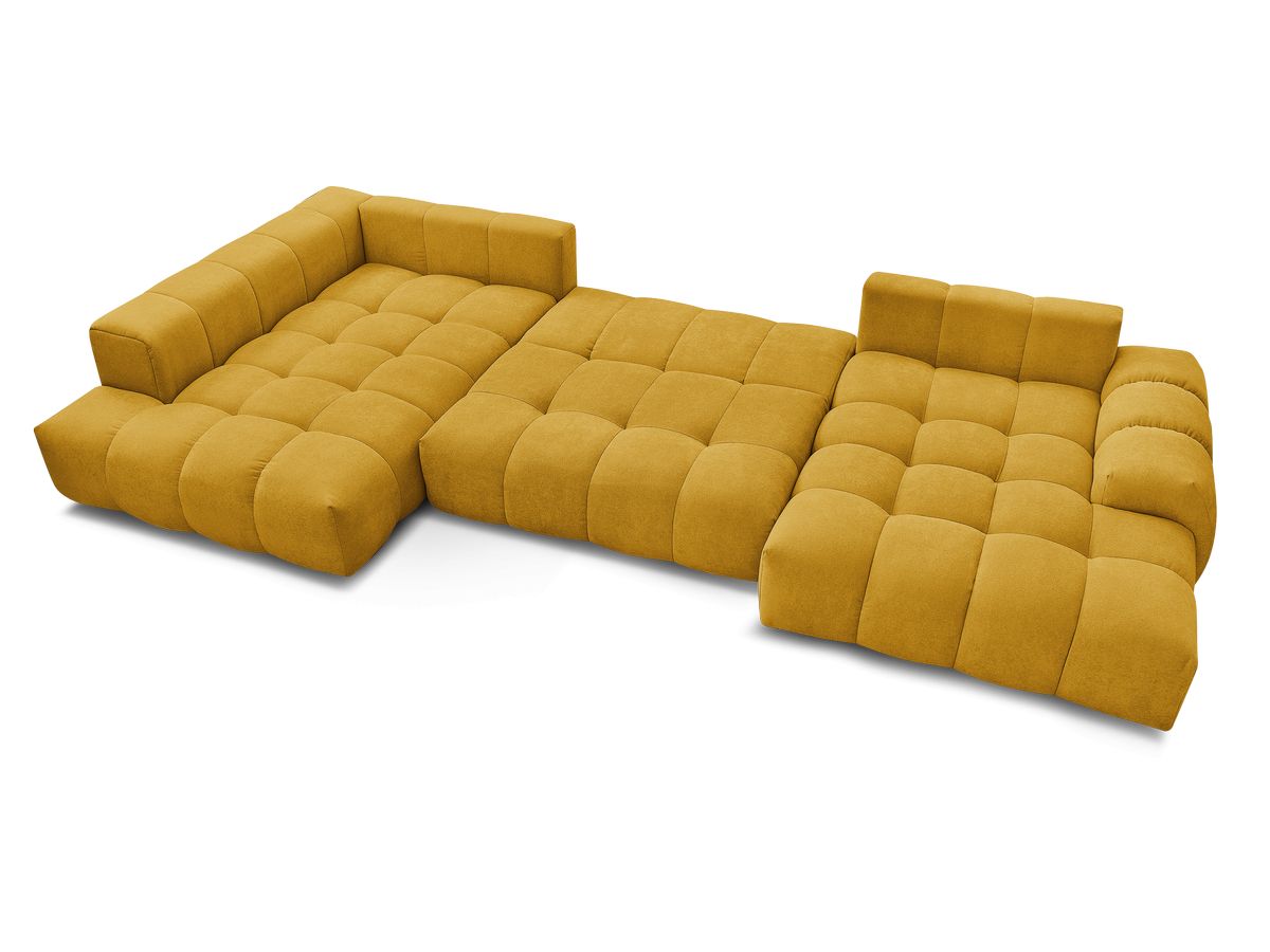 Canapé panoramique convertible coffre EVEREST tissu texturé