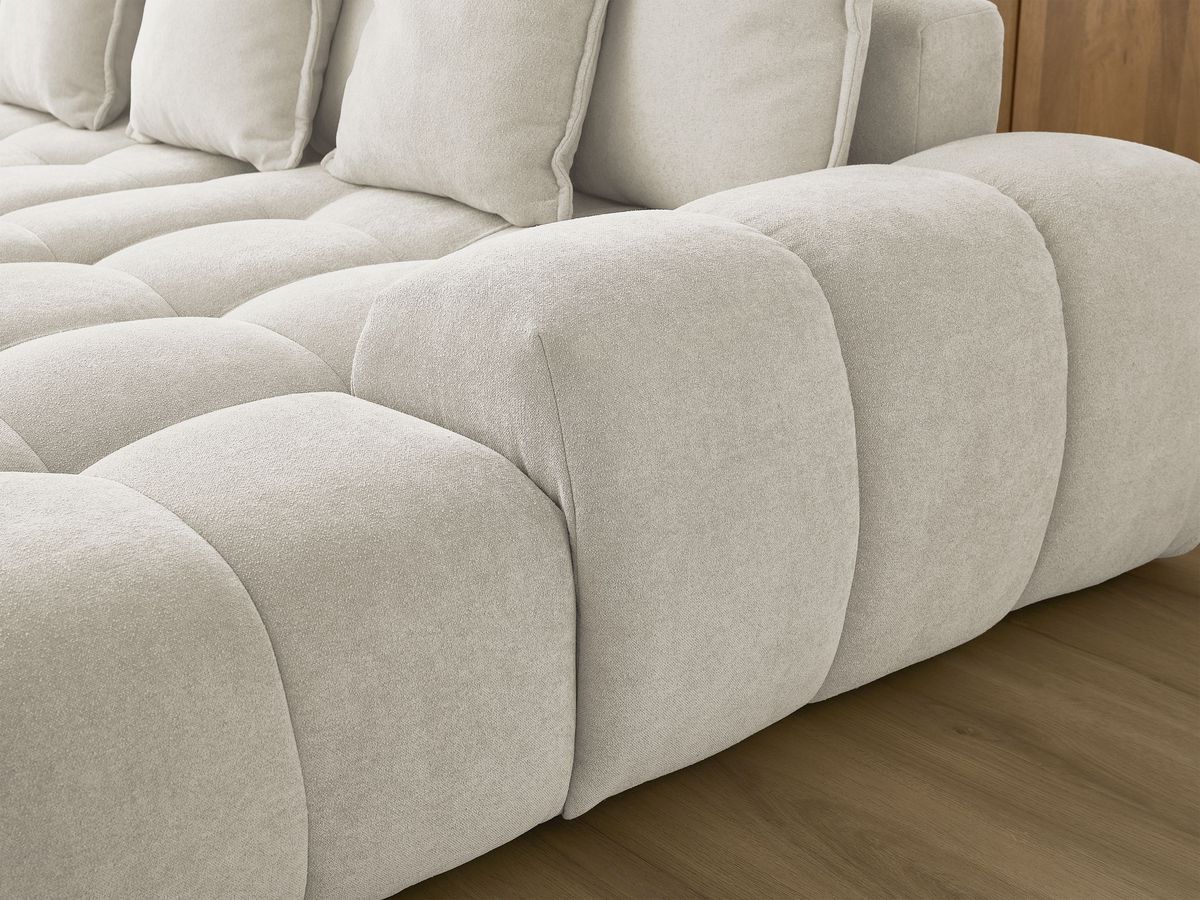 Canapé panoramique convertible coffre EVEREST tissu texturé