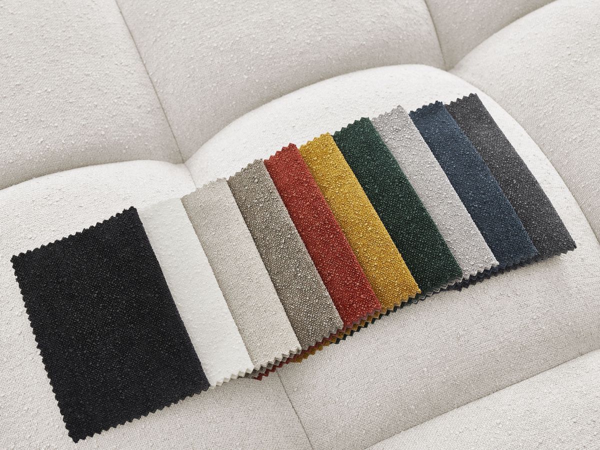 Canapé panoramique convertible coffre EVEREST tissu texturé