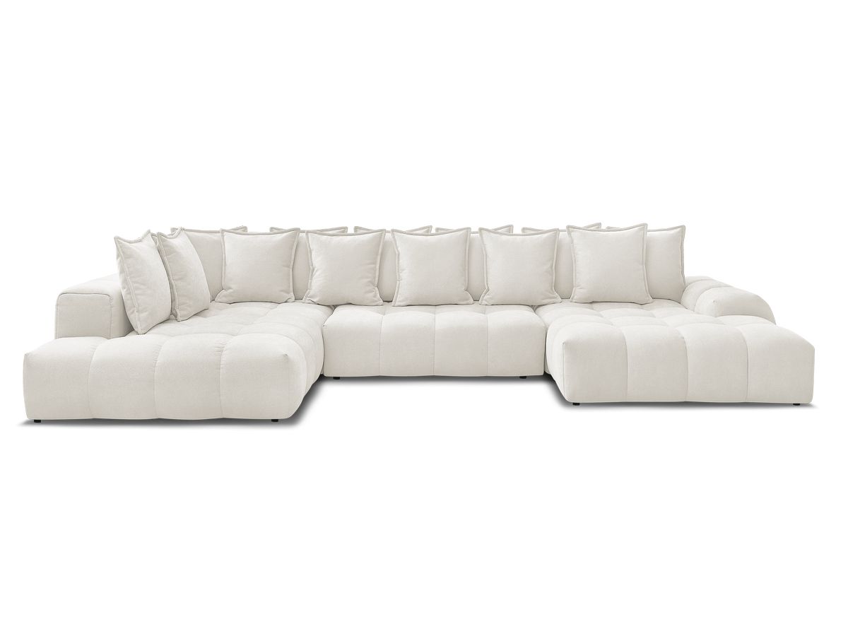Canapé panoramique convertible coffre EVEREST tissu texturé