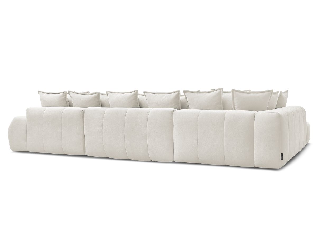 Canapé panoramique convertible coffre EVEREST tissu texturé