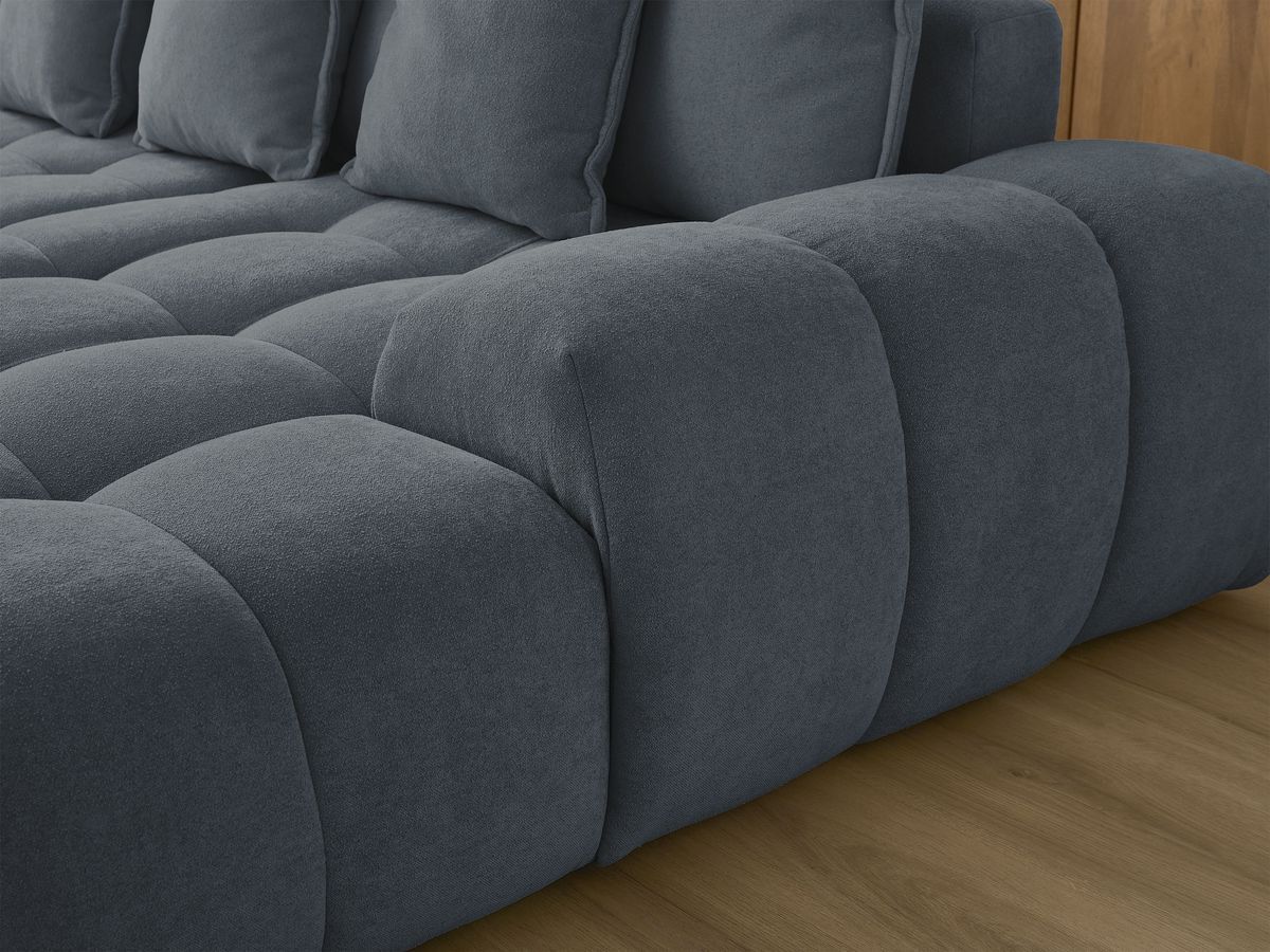 Canapé panoramique convertible coffre EVEREST tissu texturé