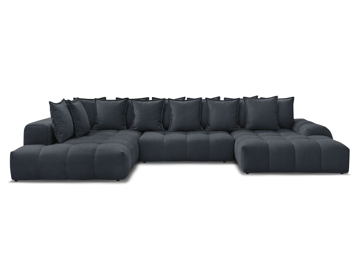 Canapé panoramique convertible coffre EVEREST tissu texturé