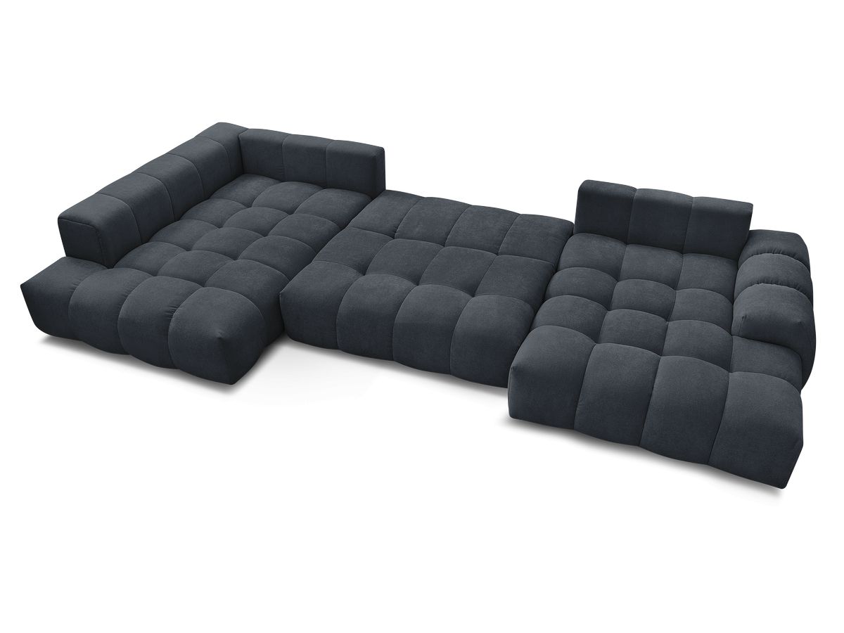 Canapé panoramique convertible coffre EVEREST tissu texturé