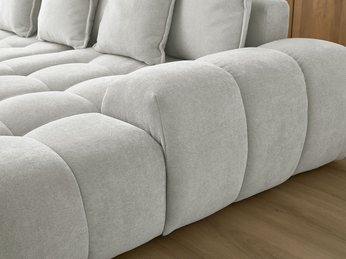 Canapé panoramique convertible coffre EVEREST tissu texturé