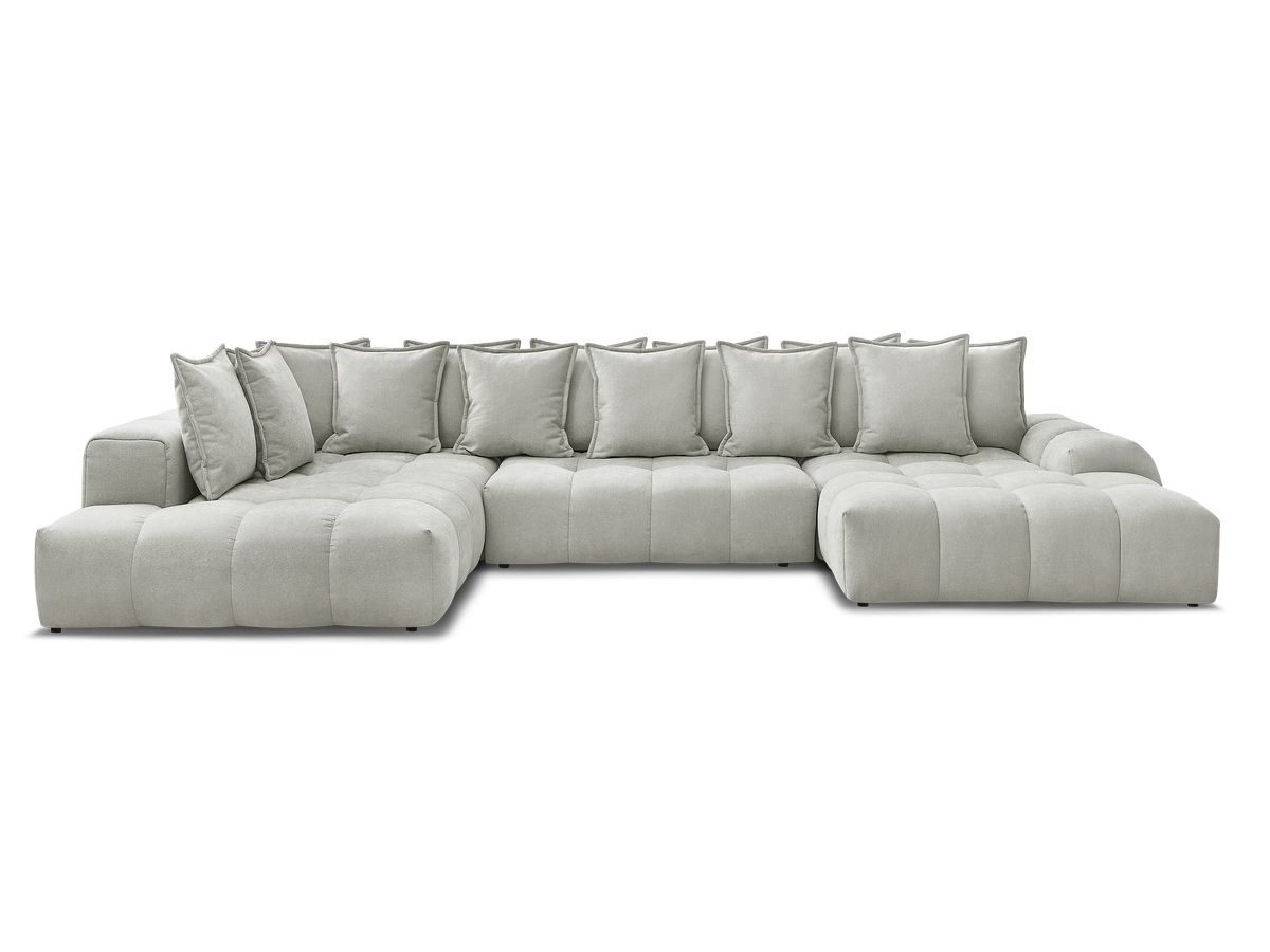 Canapé panoramique convertible coffre EVEREST tissu texturé
